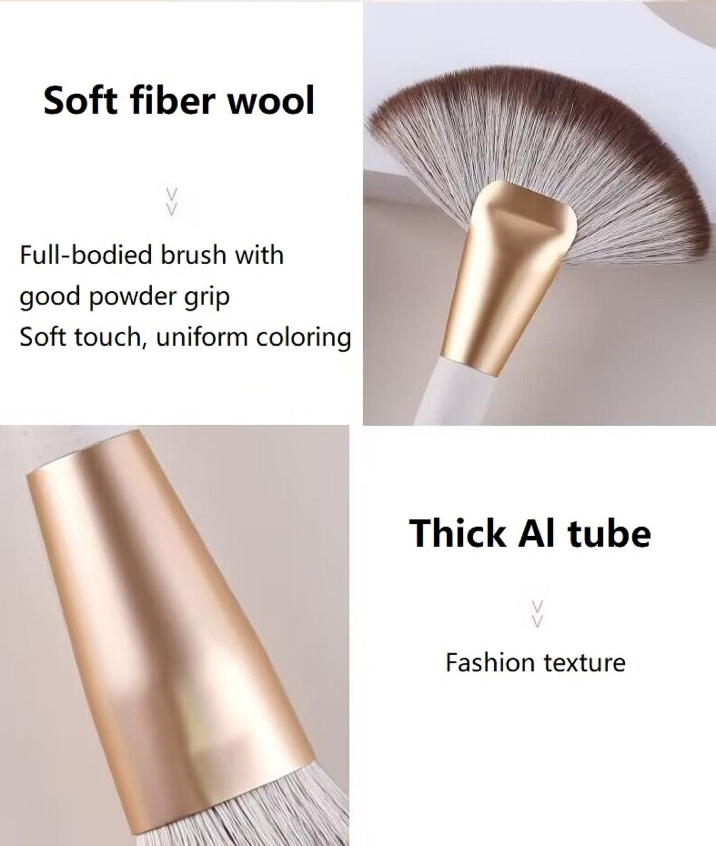 JIYUERLTD Luxe Makeup Brushes Collection - 16pcs Premium Makeup Brush Set Concealer Eye Shadow Blush Pack