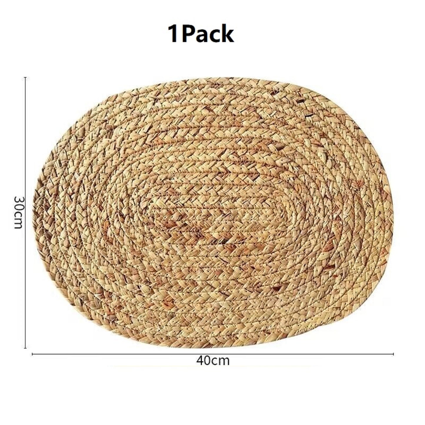 JIYUERLTD Straw placemat, Water grass Mat, hyacinth grass placemat, plate mat, coaster, pot mat,heat insulation mat for home kitchen