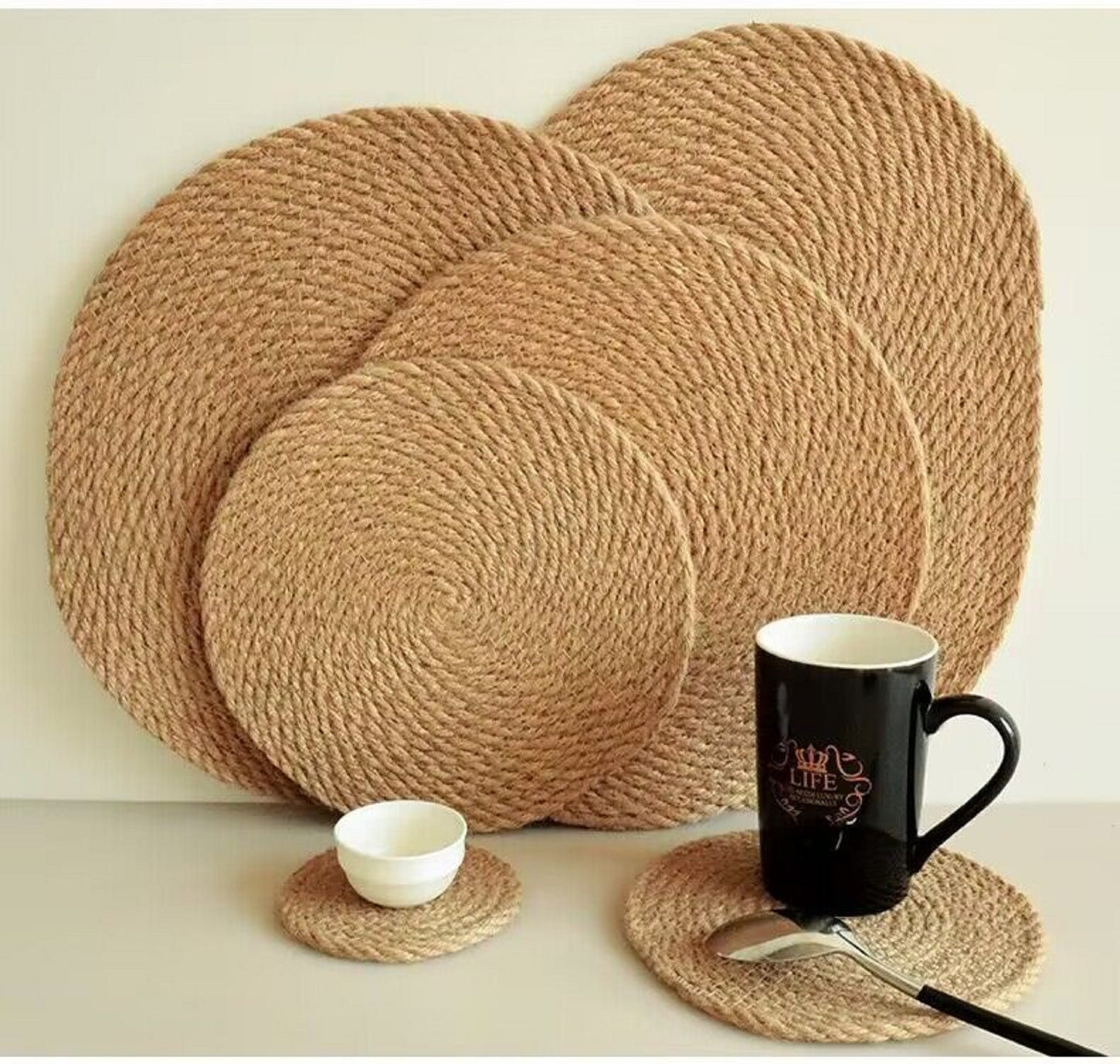 Premium Kitchen Accessories: Insulated Mat, Linen Woven Placemat, Round Silent Pad, Heat-resistant Table Mat, Non-slip Mat