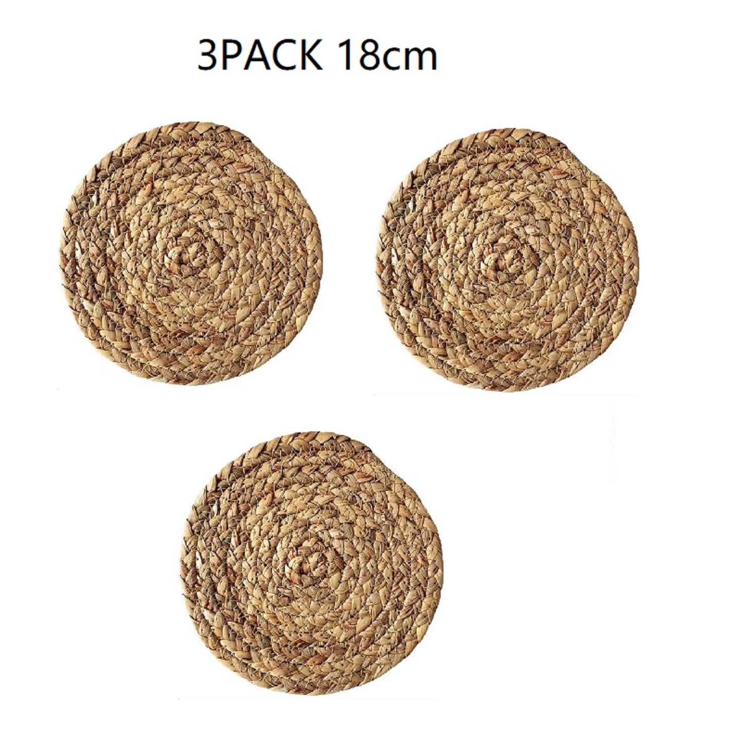 JIYUERLTD Straw placemat, Water grass Mat, hyacinth grass placemat, plate mat, coaster, pot mat,heat insulation mat for home kitchen