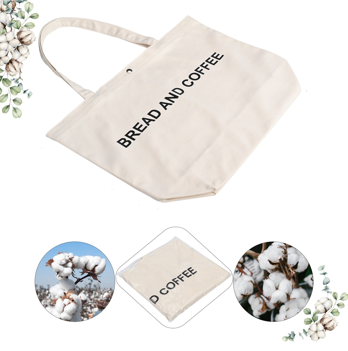 JIYUERLTD Trendy Tote Bag - Cotton Bag, Canvas Shopper for Fashionable Shoppers and Outdoor, DIY Enthusiasts