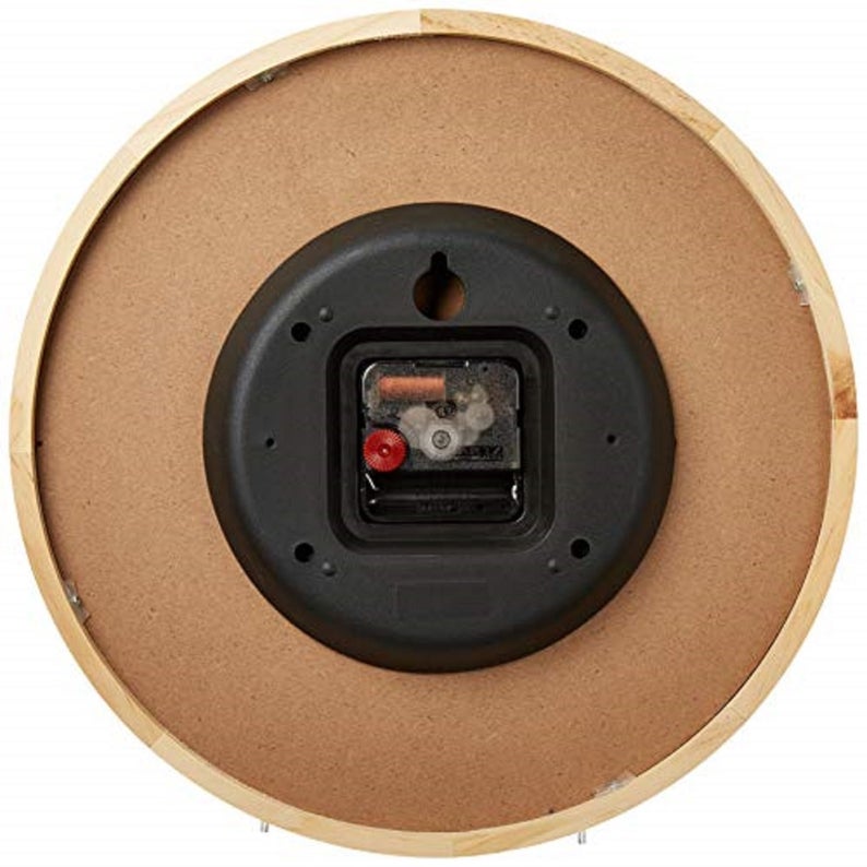 JIYUERLTD Silent Wall Clock 12In Kitchen Clock with 3D Wood Numbers, Non-Ticking Quartz Movement, Linen Face and Wood Frame for Home, Office, Classroom(Gray) - JIYUERLTDJIYUERLTD Silent Wall Clock 12In Kitchen Clock with 3D Wood Numbers, Non-Ticking Quartz Movement, Linen Face and Wood Frame for Home, Office, Classroom(Gray)