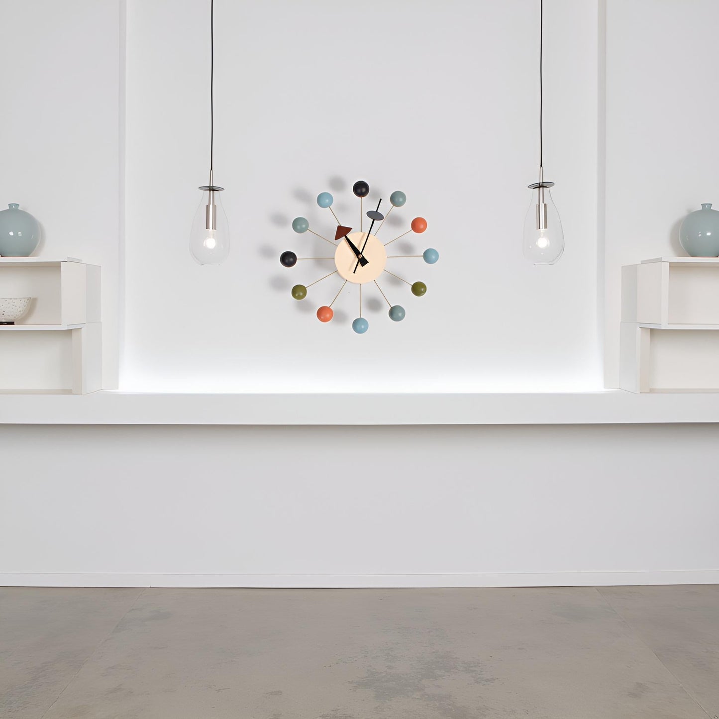 JIYUERLTD Wall clock,Candy Clock,Wood Wall Clock,Silent Clock,George Nelson Style Ball Wall Clock: Mid Century Modern Decor for Home office - JIYUERLTDJIYUERLTD Wall clock,Candy Clock,Wood Wall Clock,Silent Clock,George Nelson Style Ball Wall Clock: Mid Century Modern Decor for Home office