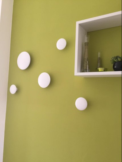 JIYUERLTD Wall Hooks Coat Hooks 5Pcs Dots Hook Door Hanger Hook for Home Decor(White) - JIYUERLTDJIYUERLTD Wall Hooks Coat Hooks 5Pcs Dots Hook Door Hanger Hook for Home Decor(White)