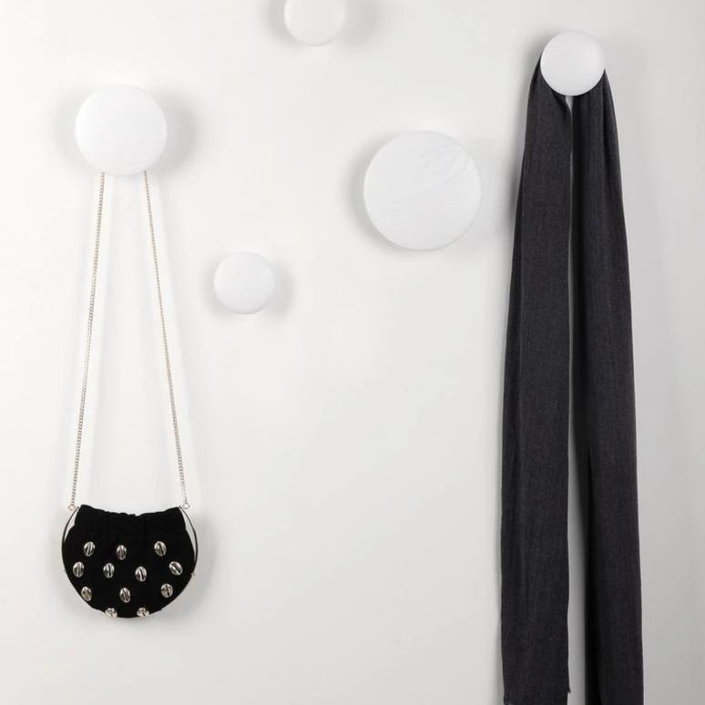 JIYUERLTD Wall Hooks Coat Hooks 5Pcs Dots Hook Door Hanger Hook for Home Decor(White) - JIYUERLTDJIYUERLTD Wall Hooks Coat Hooks 5Pcs Dots Hook Door Hanger Hook for Home Decor(White)