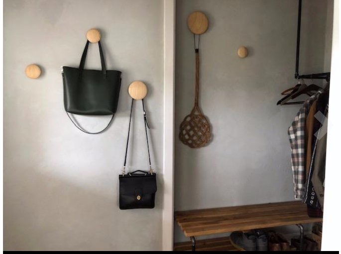 JIYUERLTD Wall Hooks Coat Hooks 5Pcs Dots Hook for Home Decor(Natural Wood) - JIYUERLTDJIYUERLTD Wall Hooks Coat Hooks 5Pcs Dots Hook for Home Decor(Natural Wood)