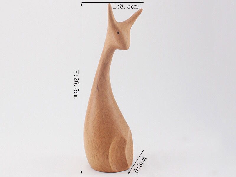 JIYUERLTD Wood Deer, Wood Carving Deer,Wood Animal Birthday Present,Puppet,Wood Gift - JIYUERLTDJIYUERLTD Wood Deer, Wood Carving Deer,Wood Animal Birthday Present,Puppet,Wood Gift