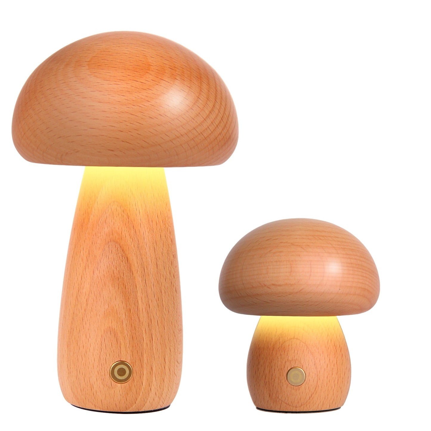 Wooden Mushroom Night Light USB Rechargeable LED Desk Lamp, Cute & Cozy Nursery Lamp, Eco - Friendly Beechwood Table Light - JIYUERLTDWooden Mushroom Night Light USB Rechargeable LED Desk Lamp, Cute & Cozy Nursery Lamp, Eco - Friendly Beechwood Table Light
