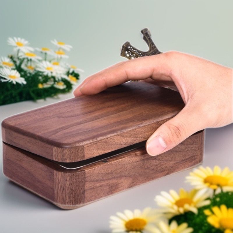 JIYUERLTD Wooden Jewelry Box, Storage boxes,Elegant Organizer for Your rings and earrings to necklaces and bracelets,watch ect.