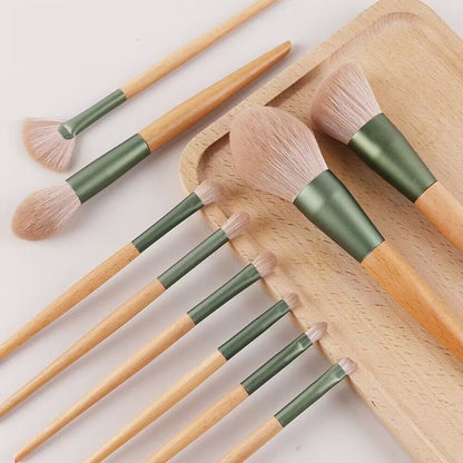 10pcs Wood handle Makeup Brush