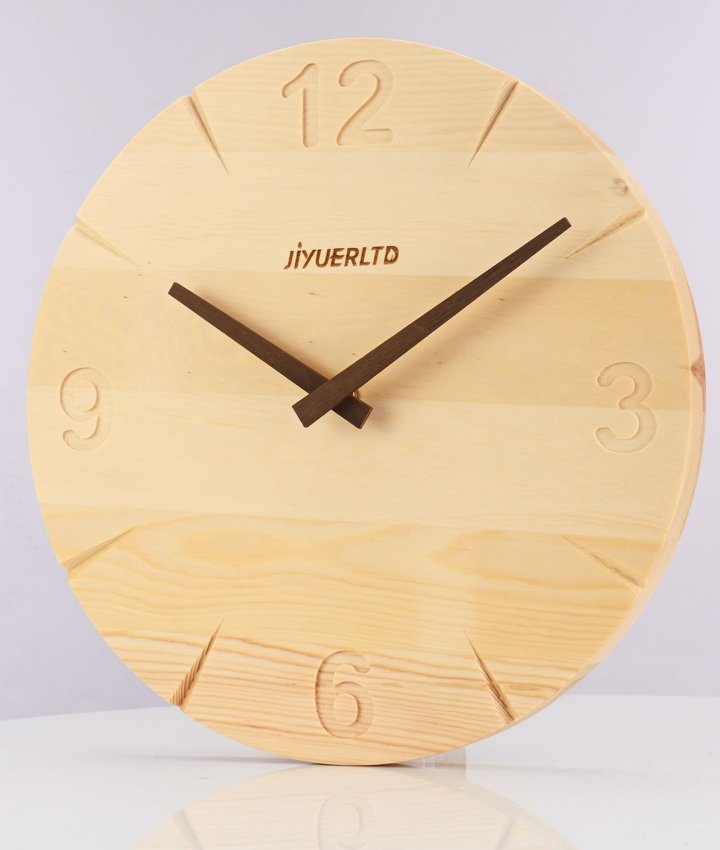 JIYUERLTD Modern Solid Wood Clock - 12“ Silent Wall Clock,Decorative Clock for Bedroom, Living Room, Kitchen, Office and Hotel - JIYUERLTDJIYUERLTD Modern Solid Wood Clock - 12“ Silent Wall Clock,Decorative Clock for Bedroom, Living Room, Kitchen, Office and Hotel