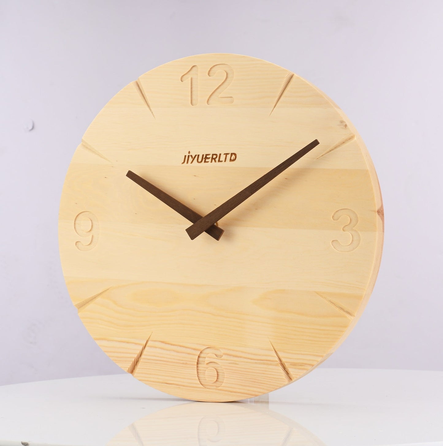 JIYUERLTD Modern Solid Wood Clock - 12“ Silent Wall Clock,Decorative Clock for Bedroom, Living Room, Kitchen, Office and Hotel - JIYUERLTDJIYUERLTD Modern Solid Wood Clock - 12“ Silent Wall Clock,Decorative Clock for Bedroom, Living Room, Kitchen, Office and Hotel