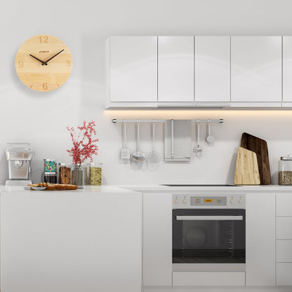 JIYUERLTD Modern Solid Wood Clock - 12“ Silent Wall Clock,Decorative Clock for Bedroom, Living Room, Kitchen, Office and Hotel - JIYUERLTDJIYUERLTD Modern Solid Wood Clock - 12“ Silent Wall Clock,Decorative Clock for Bedroom, Living Room, Kitchen, Office and Hotel