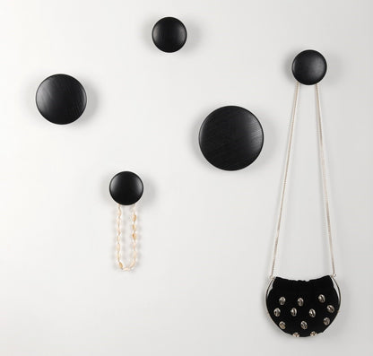 JIYUERLTD Wall Hooks Coat Hooks 5Pcs Dots Hook Door Hanger Hook for Home Decor(Black) - JIYUERLTDJIYUERLTD Wall Hooks Coat Hooks 5Pcs Dots Hook Door Hanger Hook for Home Decor(Black)