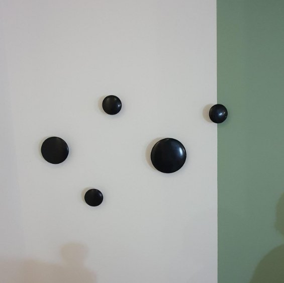 JIYUERLTD Wall Hooks Coat Hooks 5Pcs Dots Hook Door Hanger Hook for Home Decor(Black) - JIYUERLTDJIYUERLTD Wall Hooks Coat Hooks 5Pcs Dots Hook Door Hanger Hook for Home Decor(Black)