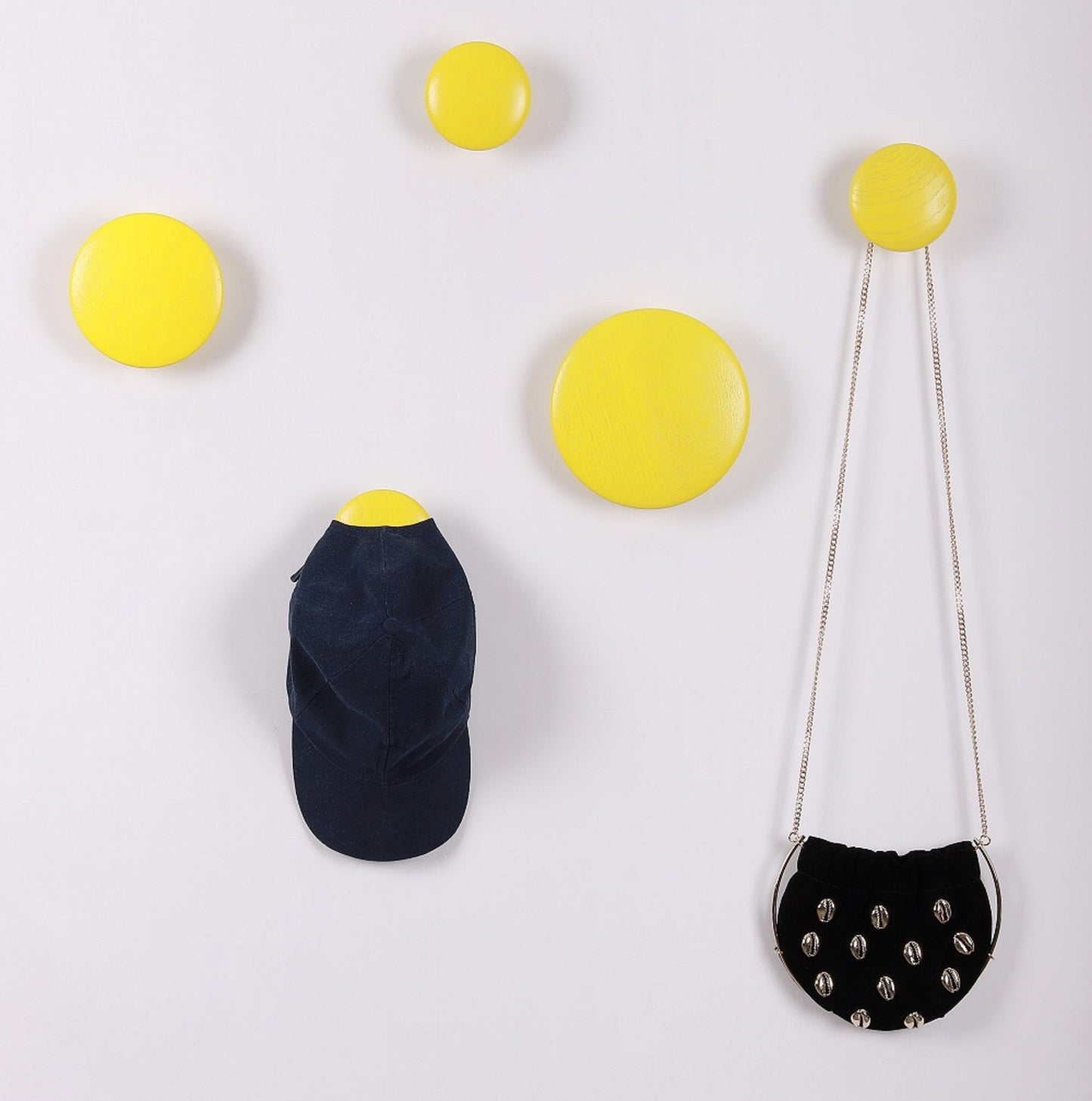 JIYUERLTD Wall Hooks Coat Hooks 5Pcs Dots Hook Door Hanger Hook for Home Decor(Black) - JIYUERLTDJIYUERLTD Wall Hooks Coat Hooks 5Pcs Dots Hook Door Hanger Hook for Home Decor(Black)