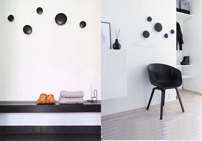 JIYUERLTD Wall Hooks Coat Hooks 5Pcs Dots Hook Door Hanger Hook for Home Decor(Black) - JIYUERLTDJIYUERLTD Wall Hooks Coat Hooks 5Pcs Dots Hook Door Hanger Hook for Home Decor(Black)