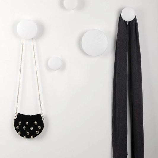 JIYUERLTD Wall Hooks Coat Hooks 5Pcs Dots Hook Door Hanger Hook for Home Decor(White) - JIYUERLTDJIYUERLTD Wall Hooks Coat Hooks 5Pcs Dots Hook Door Hanger Hook for Home Decor(White)