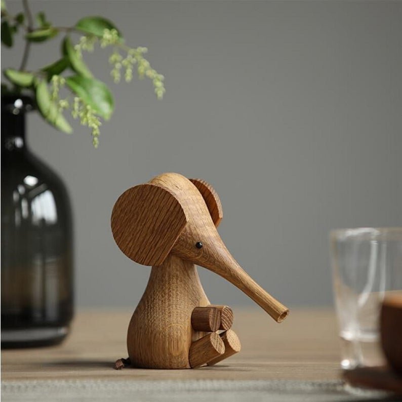 JIYUERLTD Wood Elephant,Wood Carving Elephant,Wood Animal Birthday Present,Puppet,Wood Gift - JIYUERLTDJIYUERLTD Wood Elephant,Wood Carving Elephant,Wood Animal Birthday Present,Puppet,Wood Gift