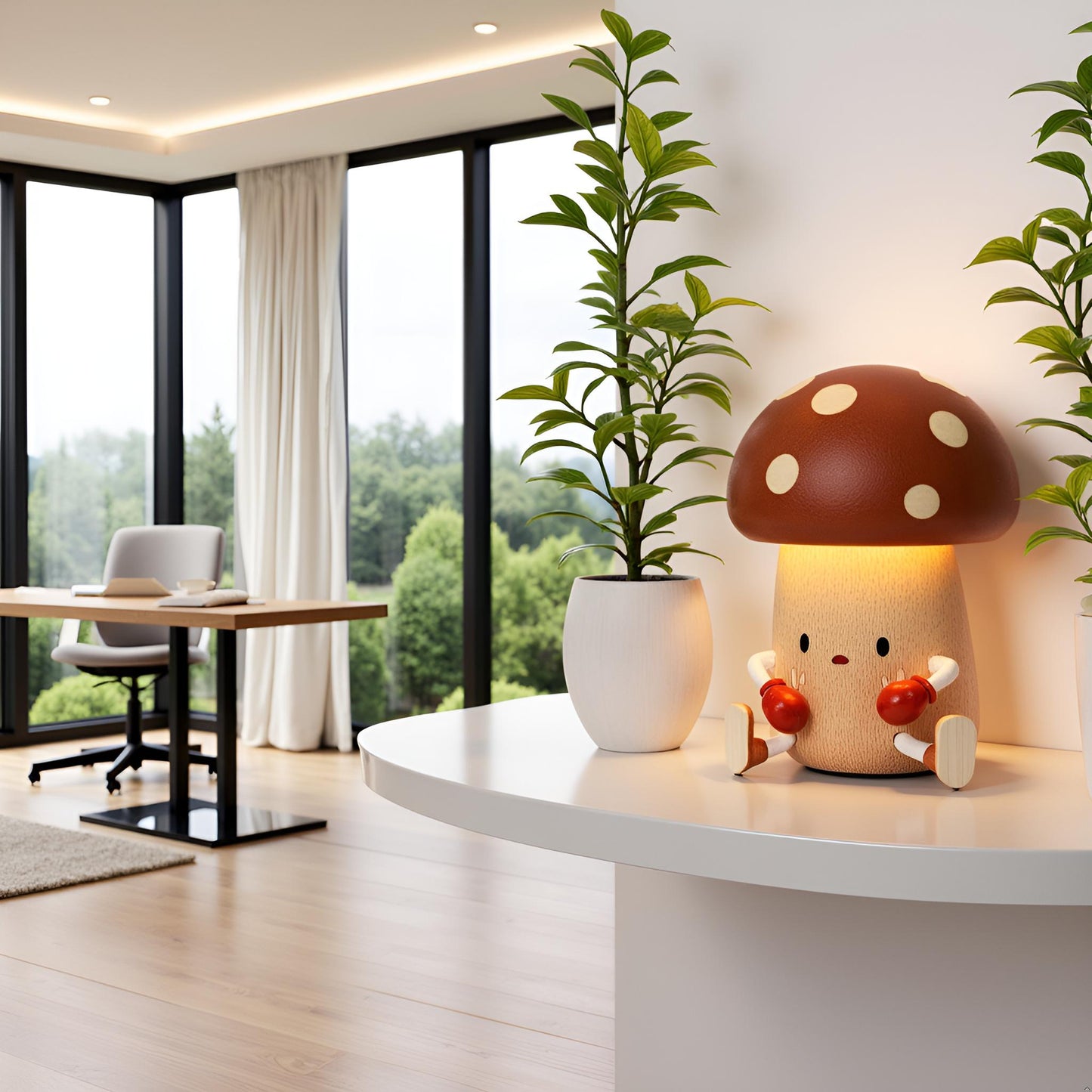 Wooden Mushroom Night Light USB Rechargeable LED Desk Lamp, Cute & Cozy Nursery Lamp, Eco - Friendly Beechwood Table Light - JIYUERLTDWooden Mushroom Night Light USB Rechargeable LED Desk Lamp, Cute & Cozy Nursery Lamp, Eco - Friendly Beechwood Table Light