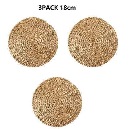Premium Kitchen Accessories: Insulated Mat, Linen Woven Placemat, Round Silent Pad, Heat-resistant Table Mat, Non-slip Mat