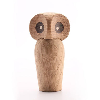 Hibou en bois, hibou de sculpture sur bois, cadeau d'anniversaire d'oiseau en bois, marionnette, cadeau en bois
