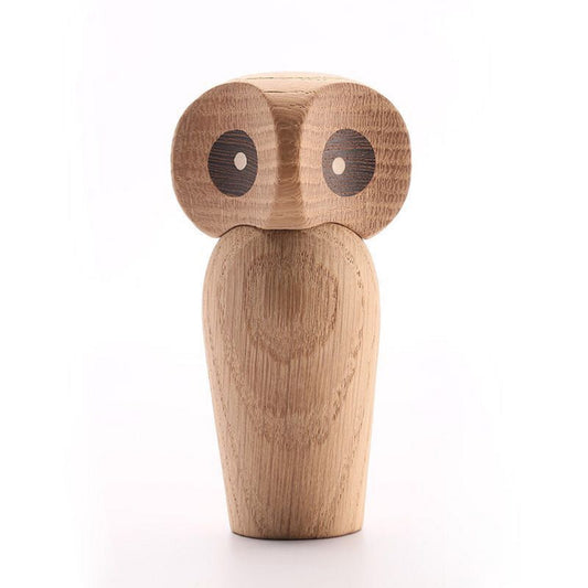 Hibou en bois, hibou de sculpture sur bois, cadeau d'anniversaire d'oiseau en bois, marionnette, cadeau en bois
