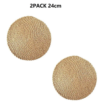 Premium Kitchen Accessories: Insulated Mat, Linen Woven Placemat, Round Silent Pad, Heat-resistant Table Mat, Non-slip Mat