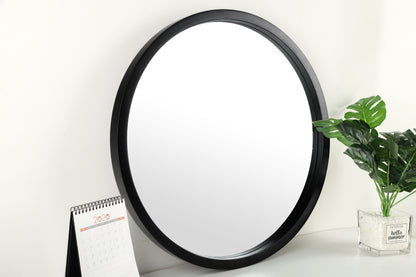 JIYUERLTD Round Mirrors 24inch Wall Mirrors Decorative Wood Frame Morden Mirrors for Bathroom Entryways Living Rooms and More.