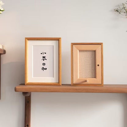 JIYUERLTD Handwerklich gefertigter Massivholzrahmen: Perfekt für Kalligrafie und Malerei – 20,3 cm Rahmenständer