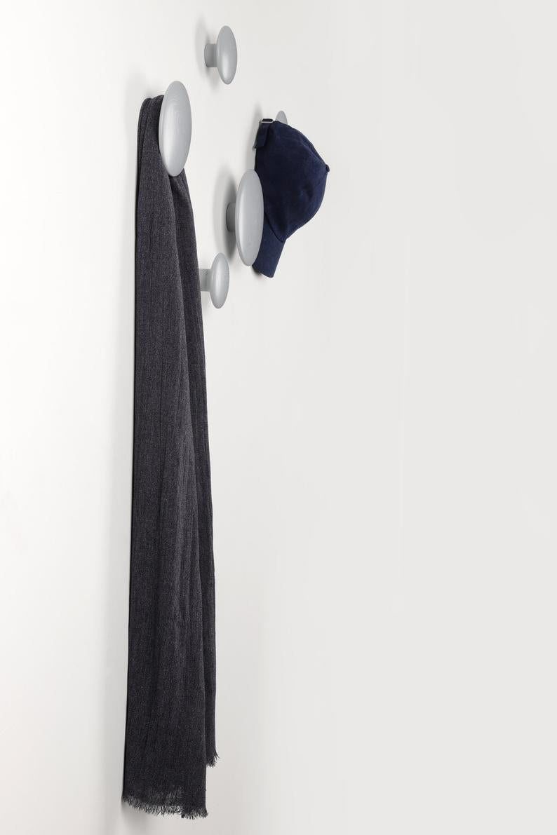 Wandhaken Kleiderhaken 5 Stück Punkthaken Türhaken für Heimdekoration (Grau)