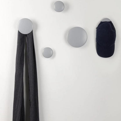 JIYUERLTD Wall Hooks Coat Hooks 5Pcs Dots Hook Door Hanger Hook for Home Decor(Gray)