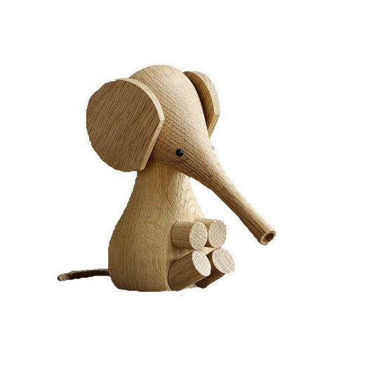 Éléphant en bois, éléphant de sculpture sur bois, cadeau d'anniversaire d'animal en bois, marionnette, cadeau en bois